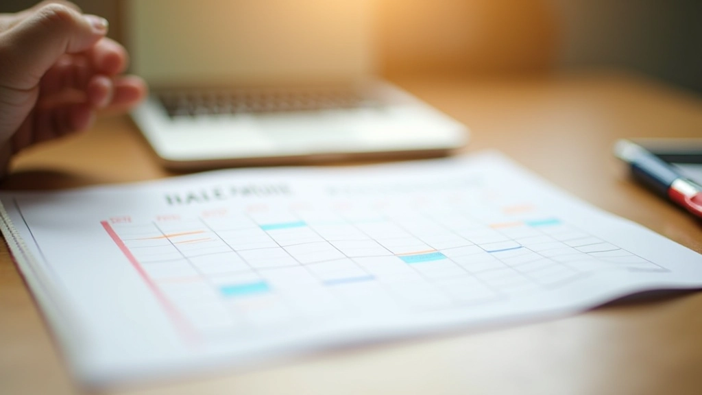 Kalender mit eingekreisten Ferien- und Urlaubsdaten, Stift daneben, Planungstisch