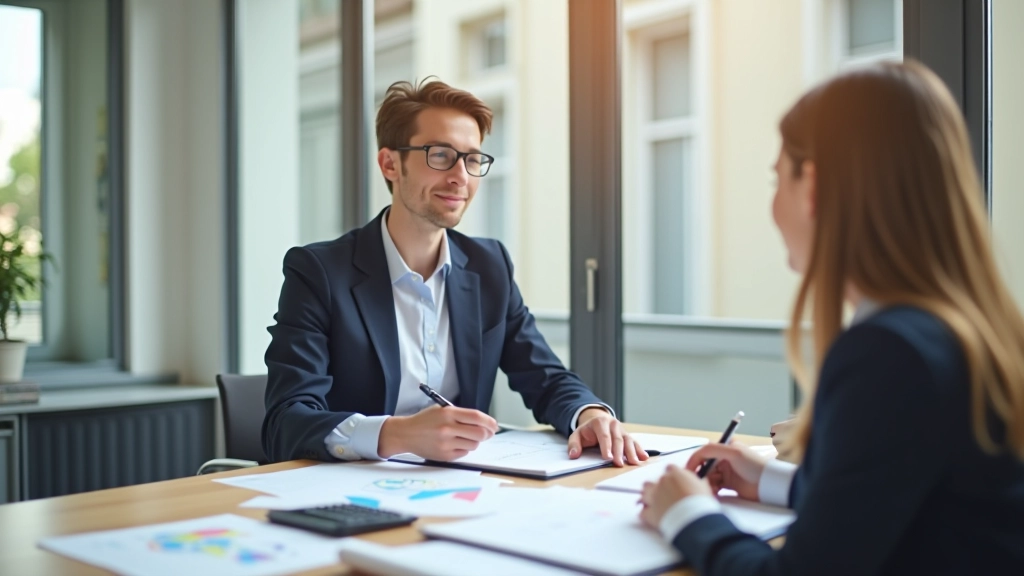 Finanzberater bespricht Budgetplan mit Familie